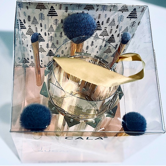 Cala Sugar & Spice 5 Piece Face & Eye Brush Set + Holder - Picture 5 of 6